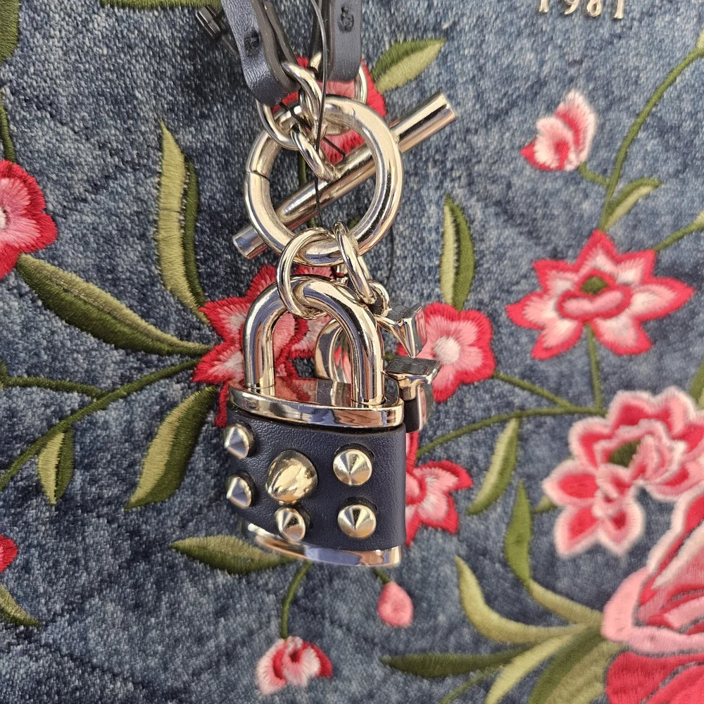 GUESS Heather Blue Denim Satchel